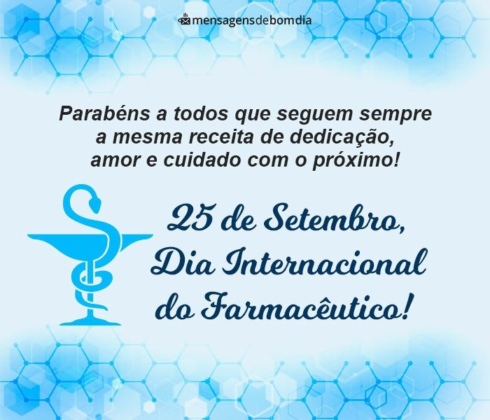 25 de Setembro, Dia Internacional do Farmacêutico!