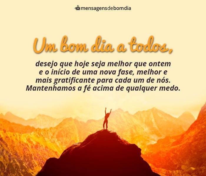 Mantenhamos a fé acima de qualquer medo