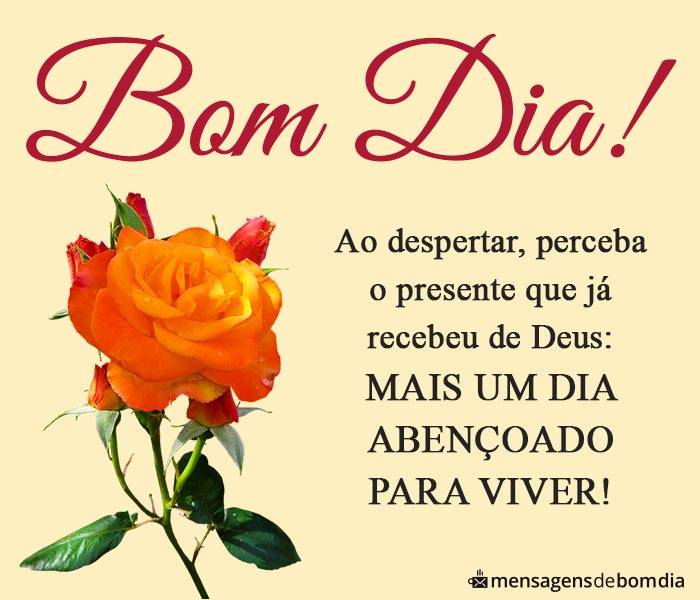 Ao despertar, receba o presente de mais um dia abençoado